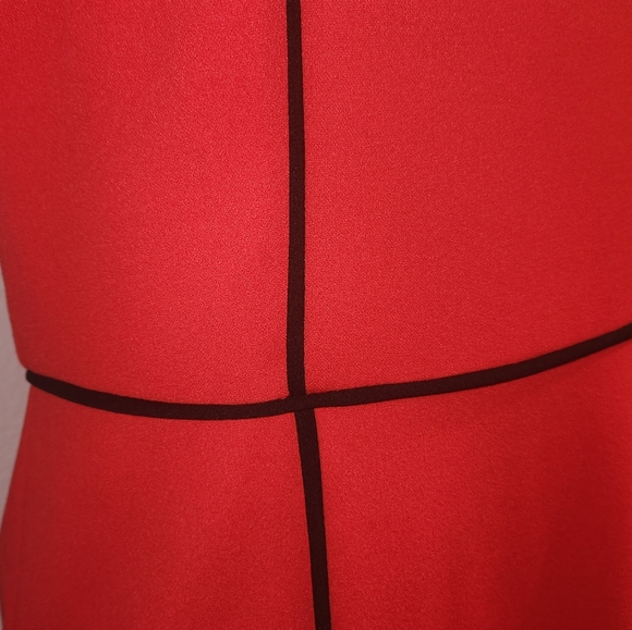 Elegant Redish Orange Work Dress Size 8 - Picture 3 of 10